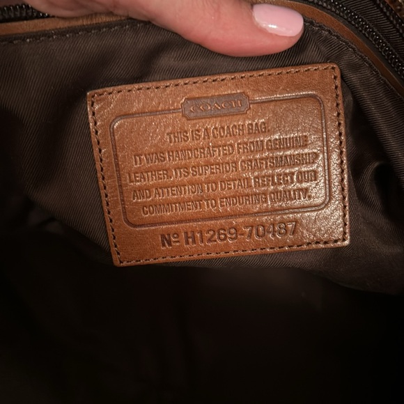 Coach Brown Leather Tote Bag - Picture 6 of 6